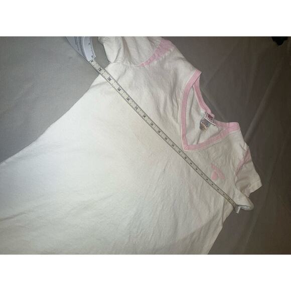 Raiders NFL for Her Size XL 100% Cotton V-neck pink Sparkle White Merch - Picture 4 of 6